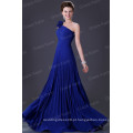 Grace Karin Mulheres Long Chiffon One Shoulder design Blue Vestido de dama de honra CL3467-1